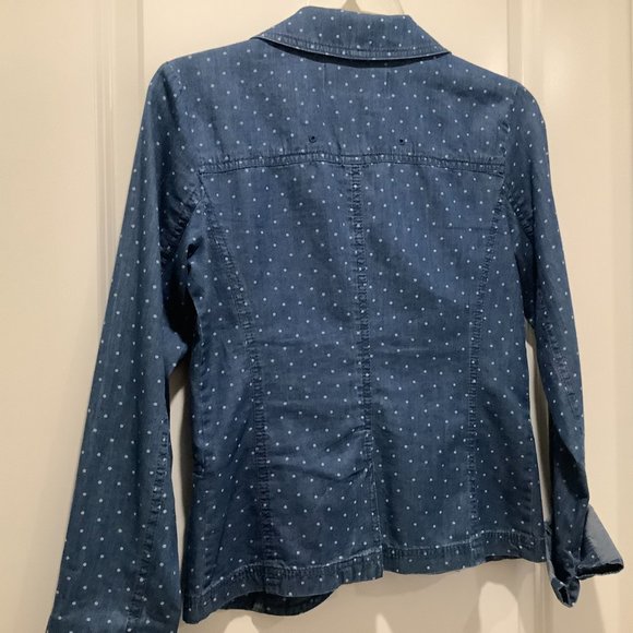 Caslon Chambray Jacket, blue, size small - Picture 4 of 6